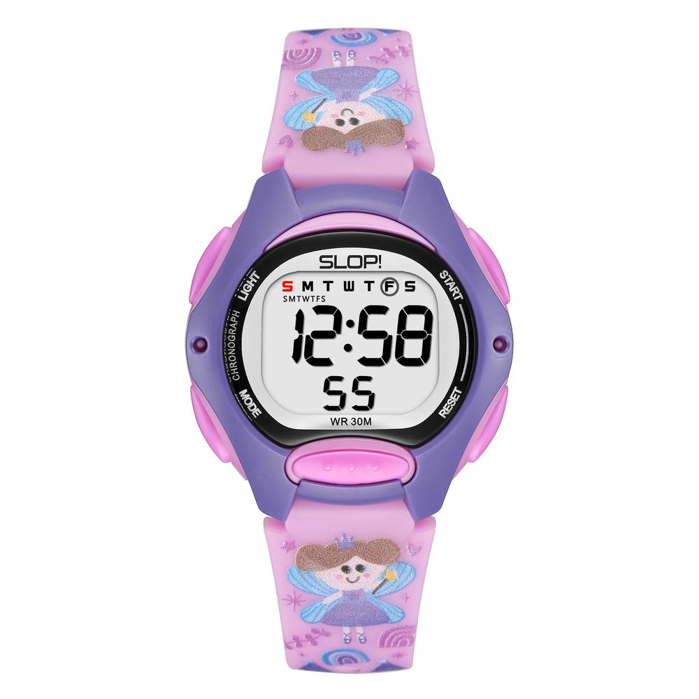 Reloj Infantil Slop Sw25102l2 Print Nubes para Niña
