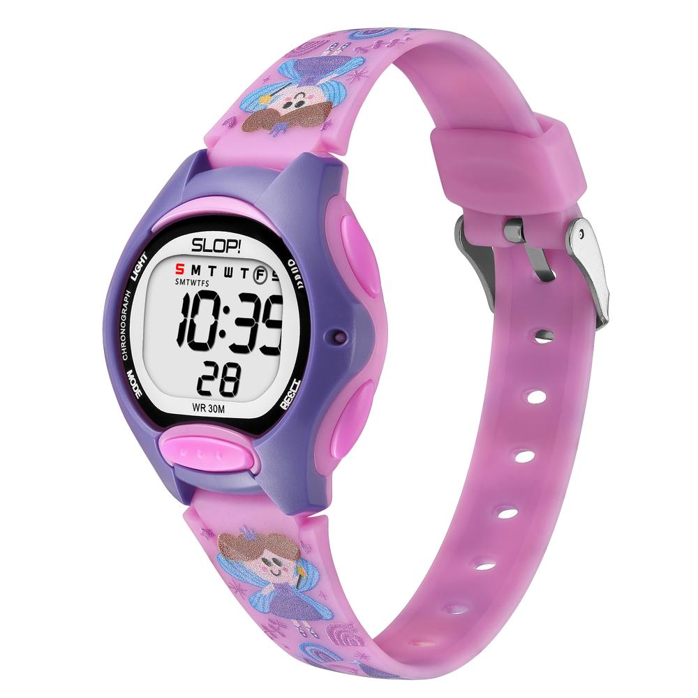 Foto 3 pulgar | Reloj Infantil Slop Sw25102l2 Print Nubes para Niña