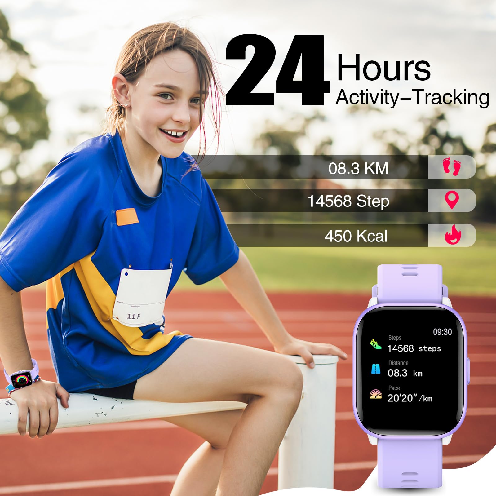 Foto 5 pulgar | Reloj Infantil Fitness Tracker Meoonley Ip68 Resistente al Agua - Venta Internacional