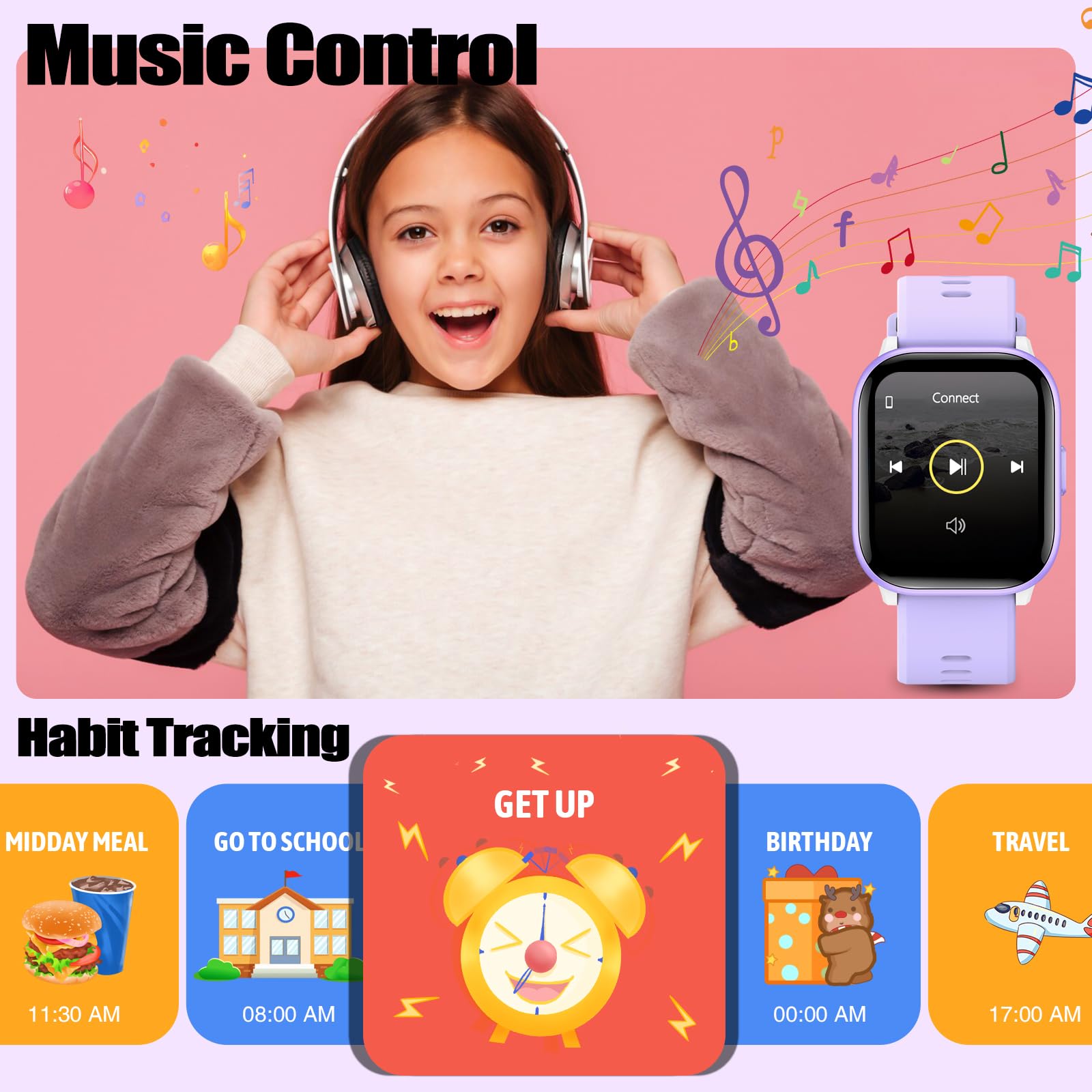 Foto 8 pulgar | Reloj Infantil Fitness Tracker Meoonley Ip68 Resistente al Agua - Venta Internacional