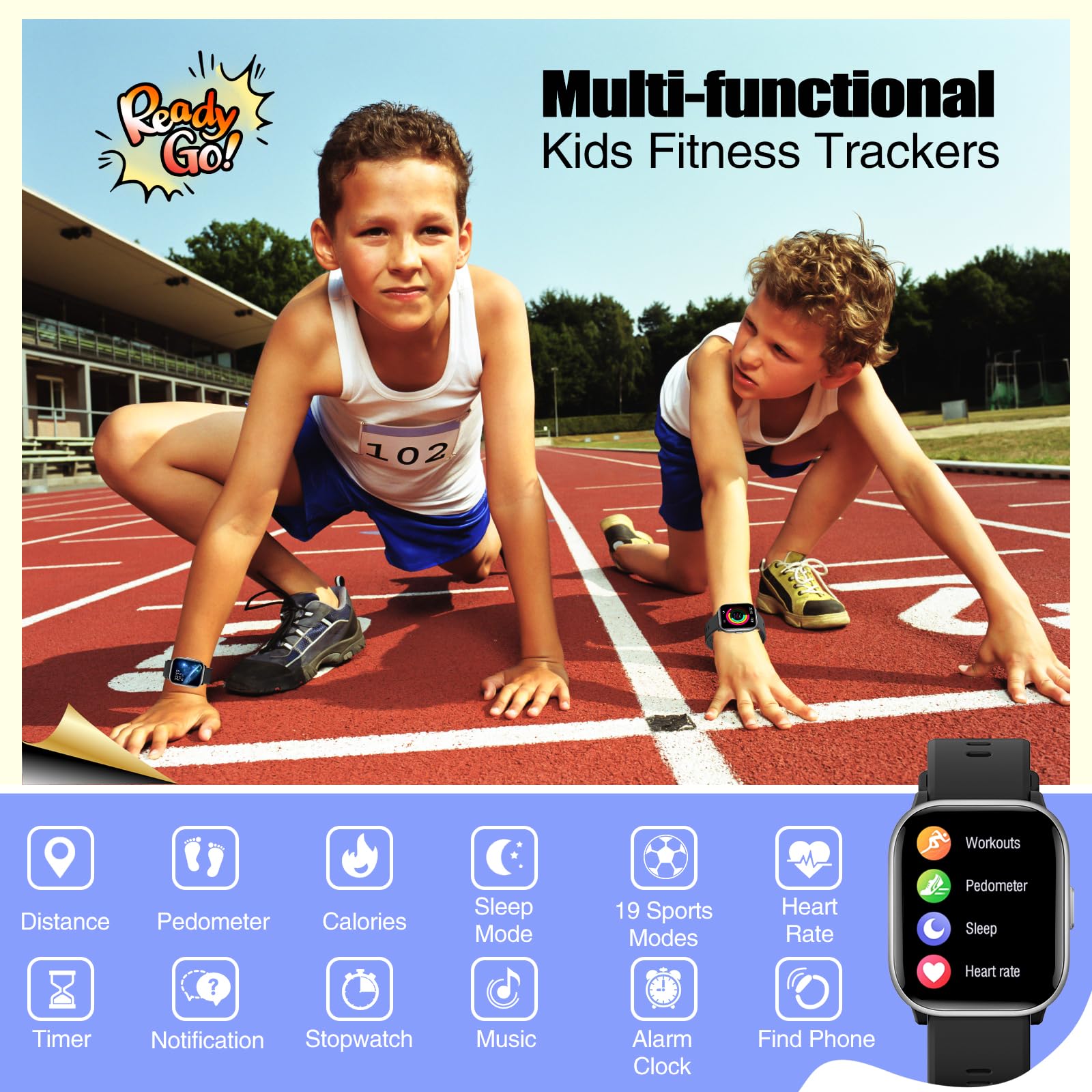 Foto 3 pulgar | Reloj Infantil Fitness Tracker Meoonley Ip68 - Venta Internacional
