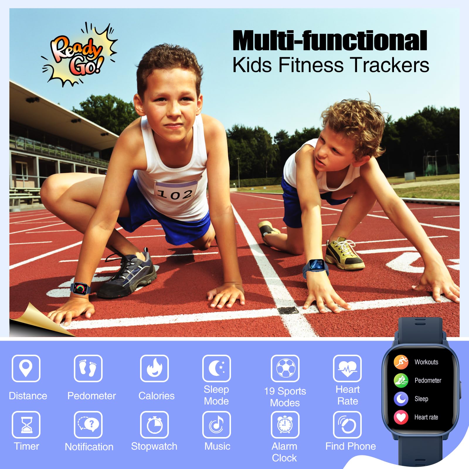 Foto 3 pulgar | Reloj para Niños Meoonley Ip68 19 Modos Deportivos - Venta Internacional