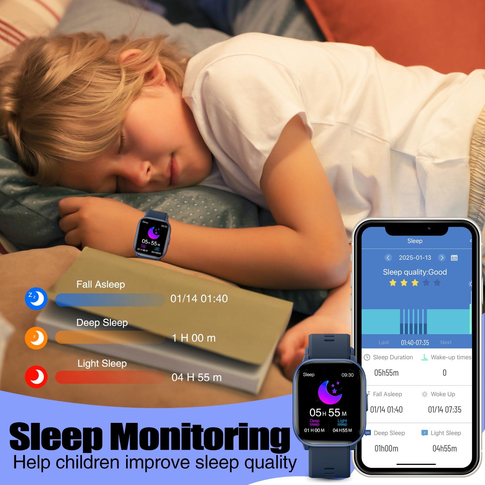 Foto 6 pulgar | Reloj para Niños Meoonley Ip68 19 Modos Deportivos - Venta Internacional