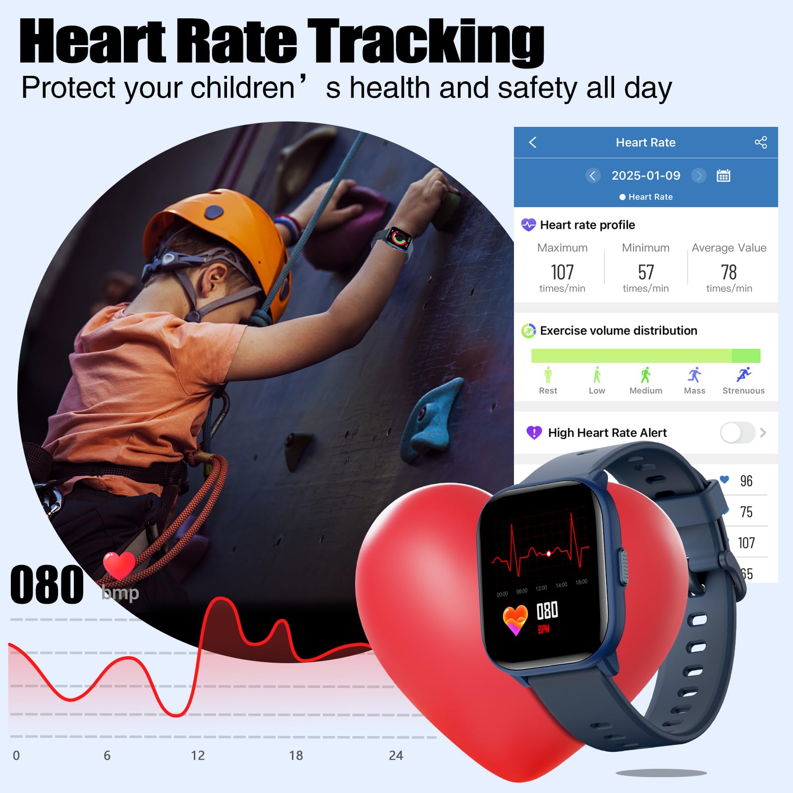 Foto 7 pulgar | Reloj para Niños Meoonley Ip68 19 Modos Deportivos - Venta Internacional