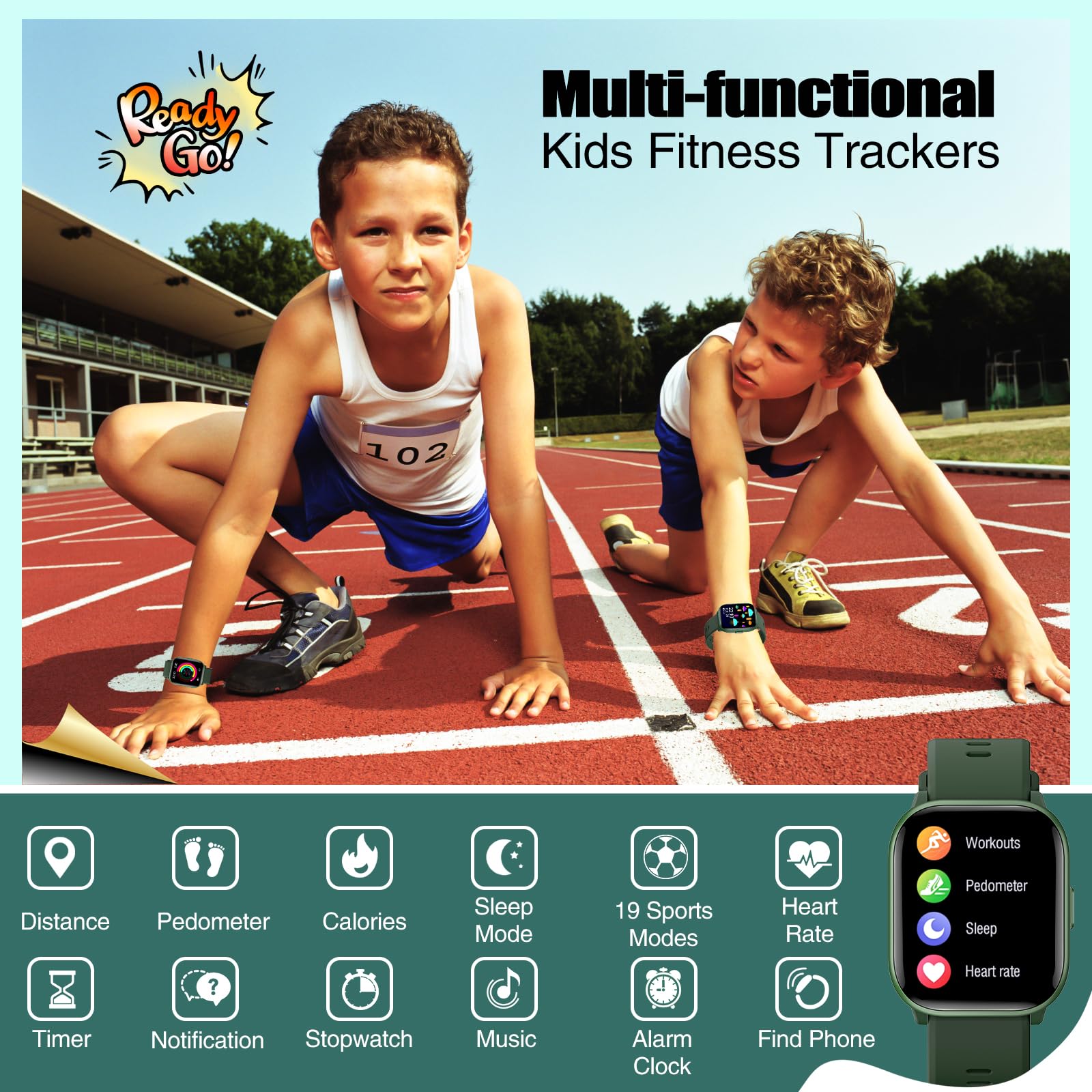 Foto 3 pulgar | Reloj para Niños Meoonley Ip68 19 Modos Deportivos - Venta Internacional