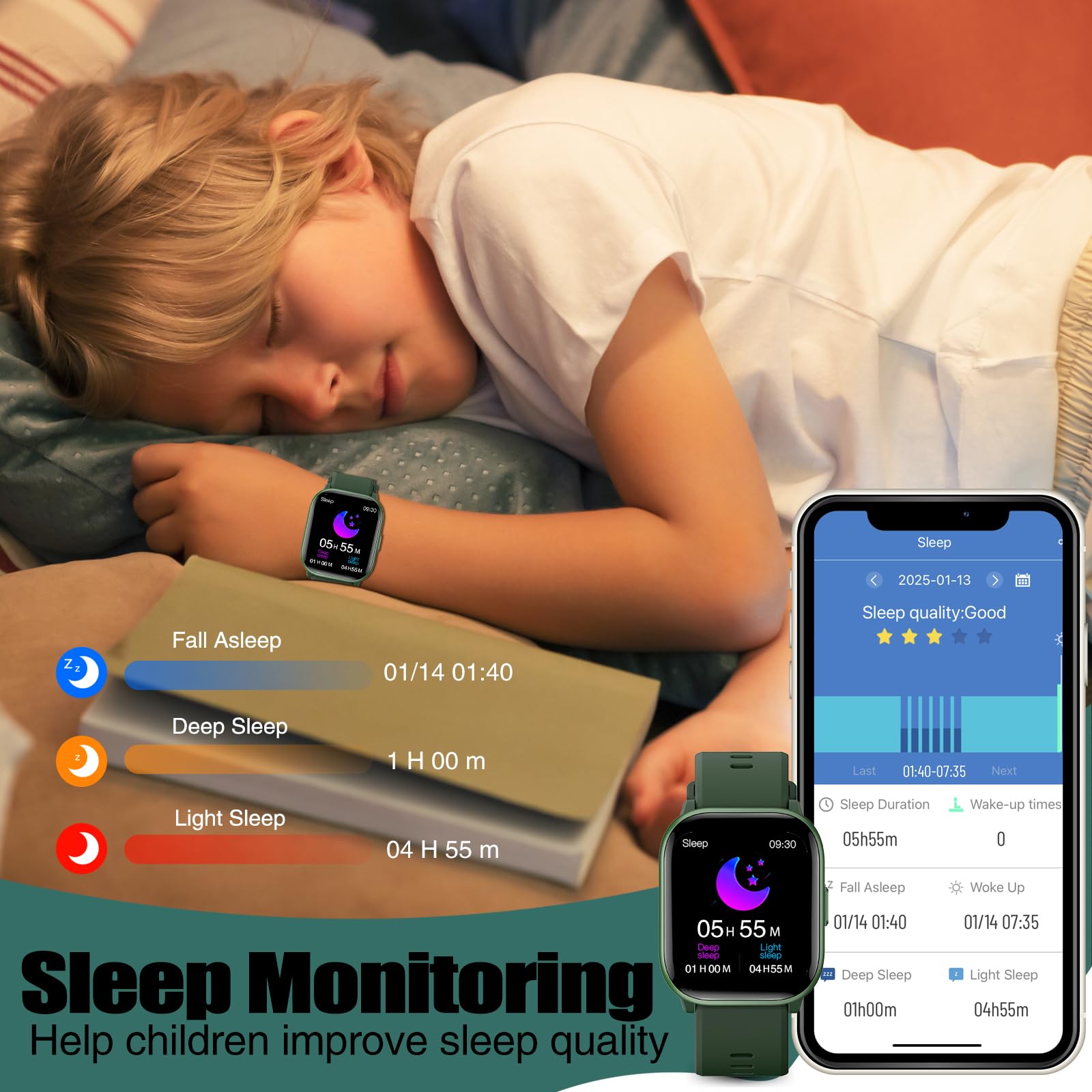 Foto 6 pulgar | Reloj para Niños Meoonley Ip68 19 Modos Deportivos - Venta Internacional