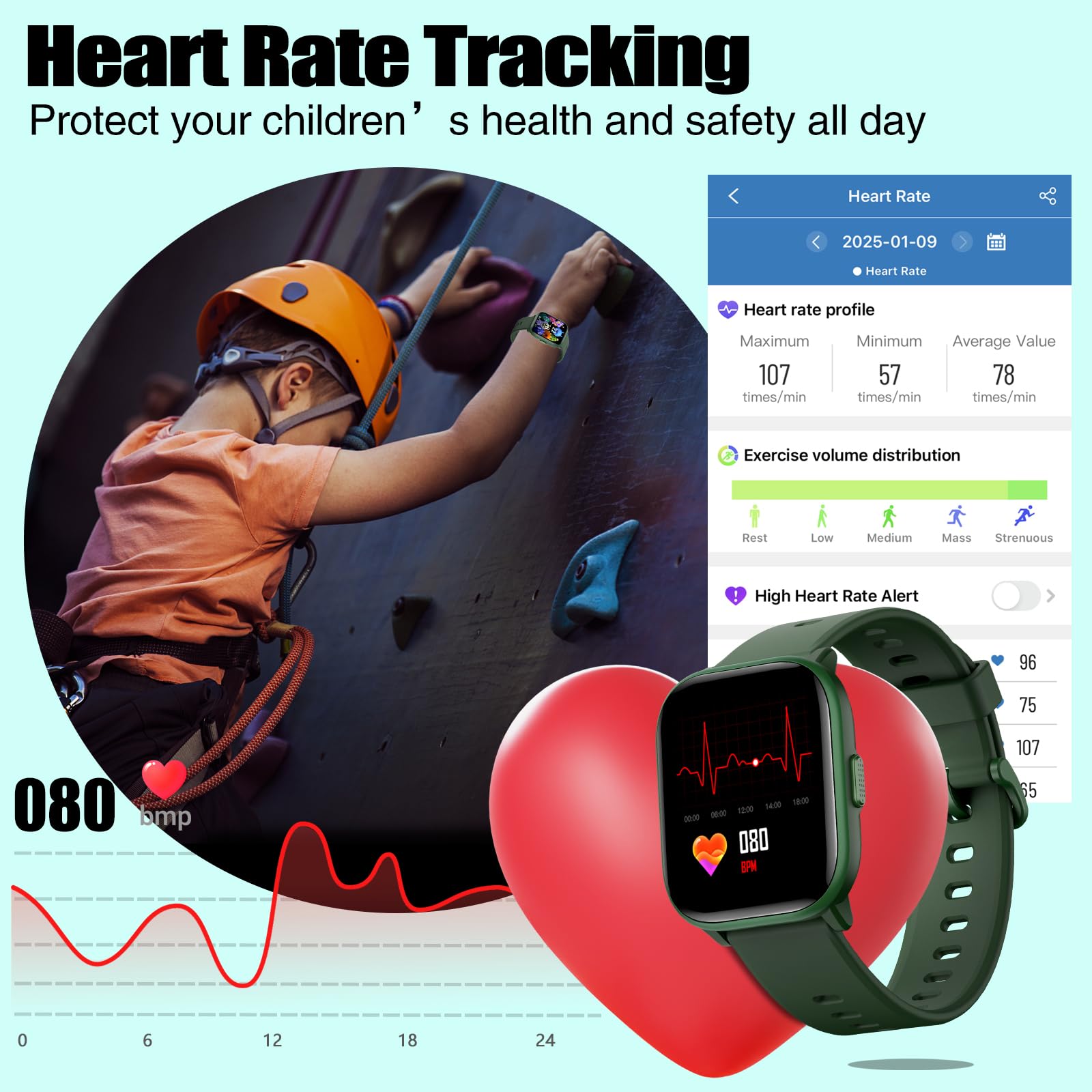 Foto 7 pulgar | Reloj para Niños Meoonley Ip68 19 Modos Deportivos - Venta Internacional