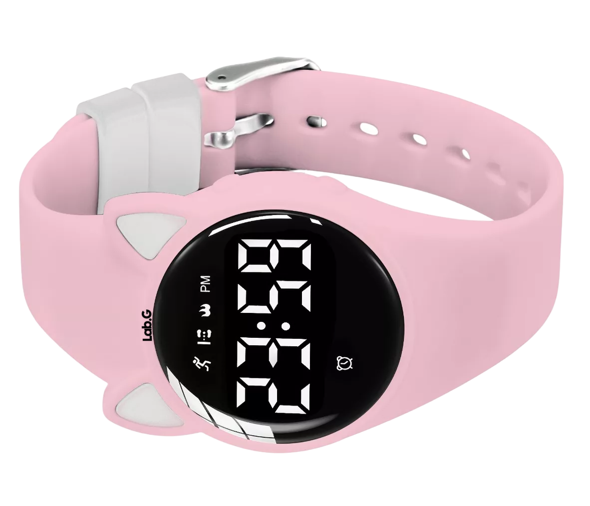 Foto 3 pulgar | Reloj Digital Para Niños Con Contador De Pasos Y Calorías Diseño Gato Rosa Claro