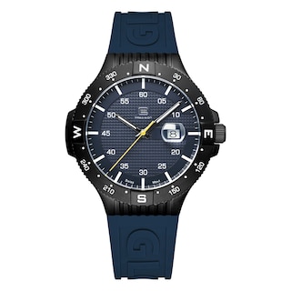 Foto 1 | Reloj Glock Precision Para Hombre Con Carcasa De Acero Negro Y Silicona Azul - Venta Internacional.
