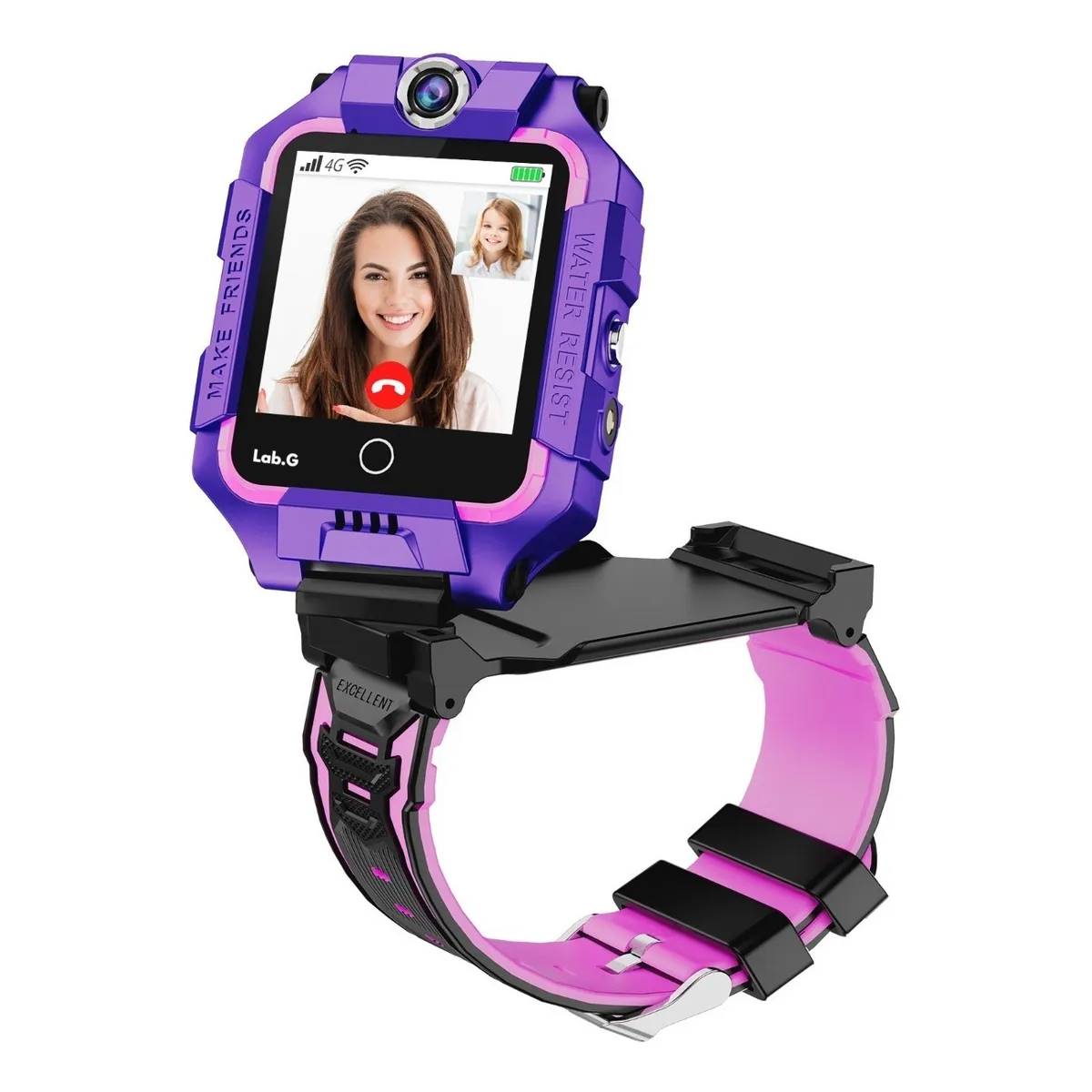 Reloj Inteligente 4g Para Niña Gps Wifi Lab.g Púrpura