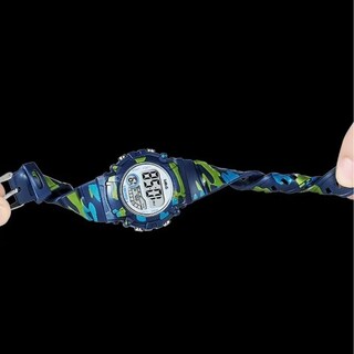 Foto 5 | Reloj Infantil Led Niño Militar Camuflaje Azul Con Verde Lab.g Multicolor