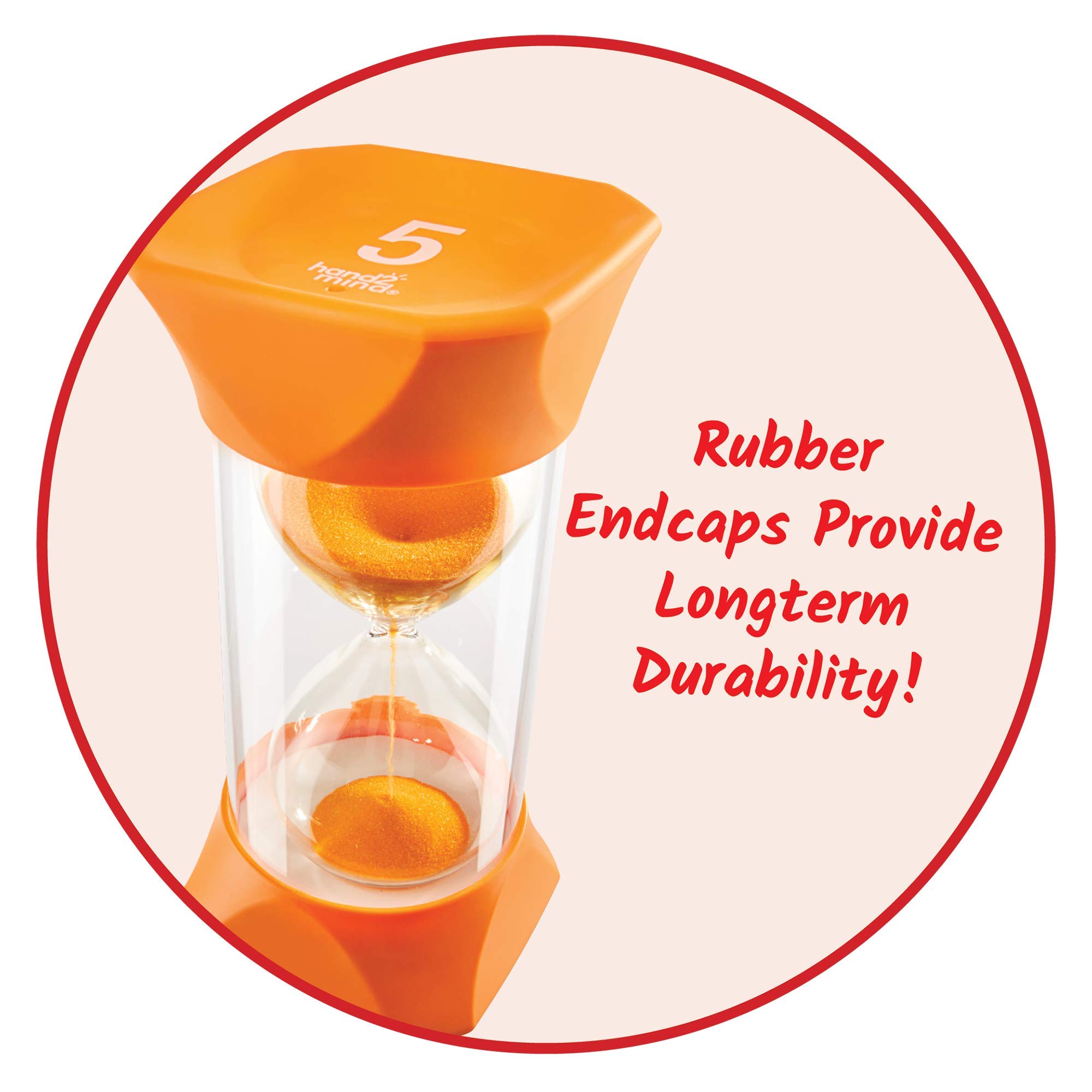 Foto 3 | Sand Timer Hand2mind Jumbo Orange De 5 Minutos Para Niños - Venta Internacional.