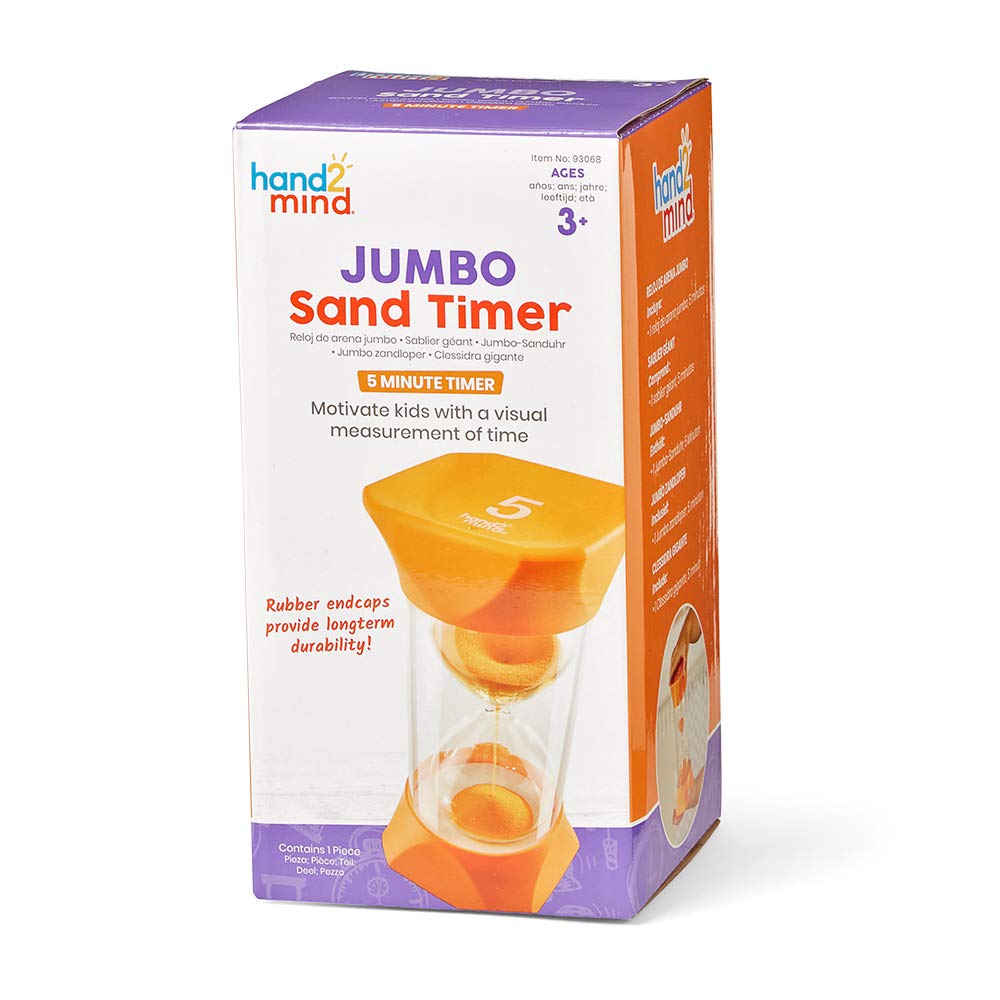 Foto 8 pulgar | Sand Timer Hand2mind Jumbo Orange De 5 Minutos Para Niños - Venta Internacional.