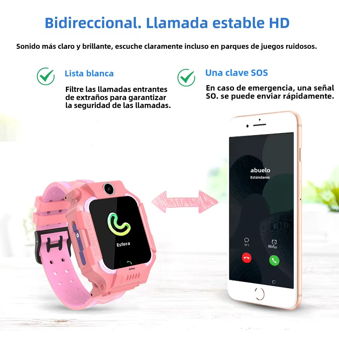 Foto 4 pulgar | Smartwatch Impermeable Belug  A Prueba De Posicionamiento Rosa