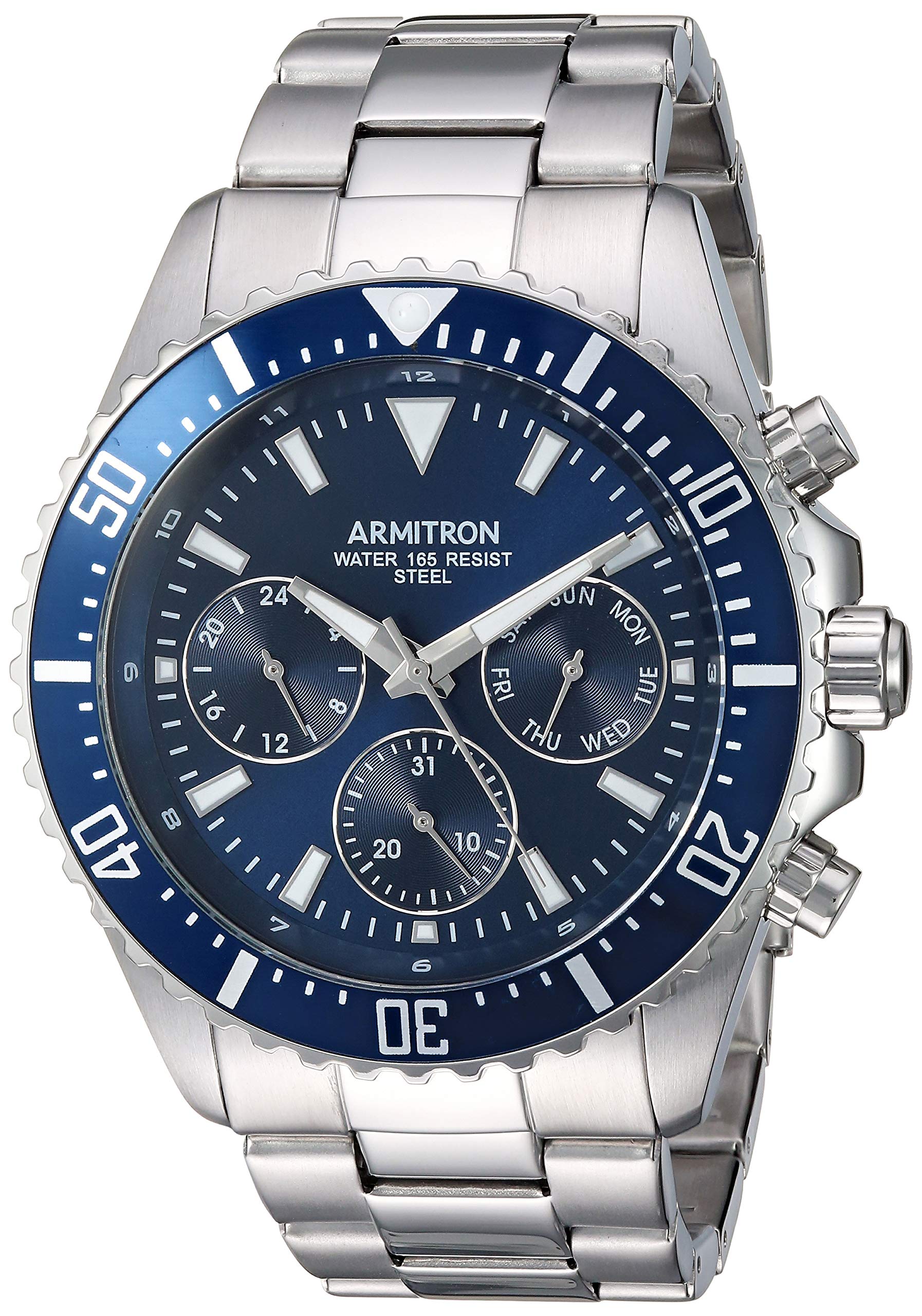 Venta Internacional - Reloj Armitron 20/5351nvsv Multifunción Para Hombre, Tono Plateado