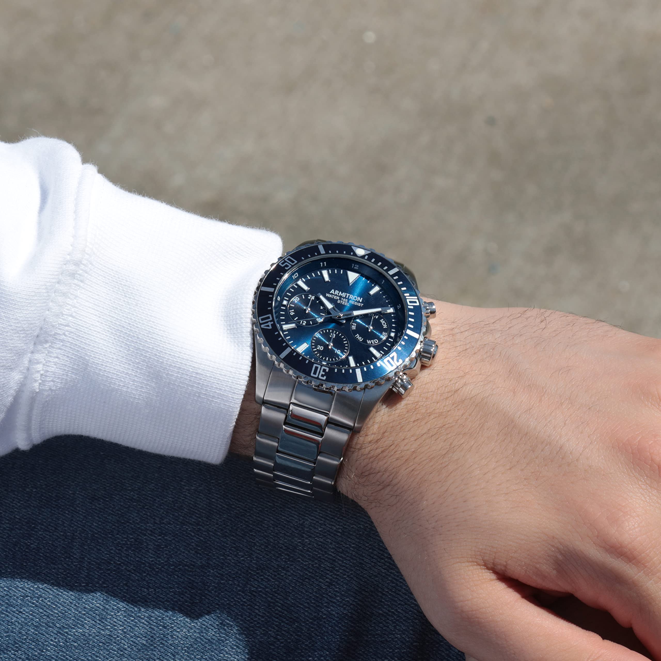 Foto 2 | Venta Internacional - Reloj Armitron 20/5351nvsv Multifunción Para Hombre, Tono Plateado