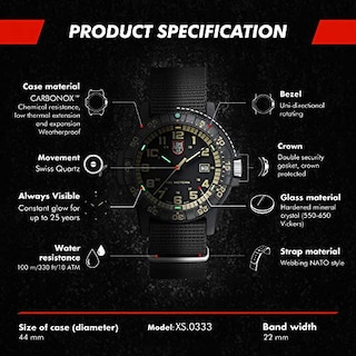 Foto 3 | Venta Internacional - Reloj Para Hombre Luminox Leatherback Sea Turtle Xs.0333 44
