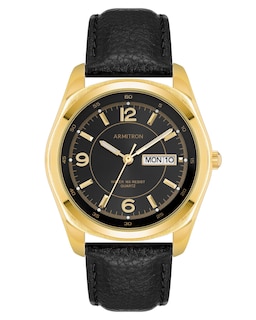 Foto 1 | Venta Internacional - Reloj Armitron Para Hombre, Correa De Piel Para Día Y Fecha, Resistente Al Agua, 50 M
