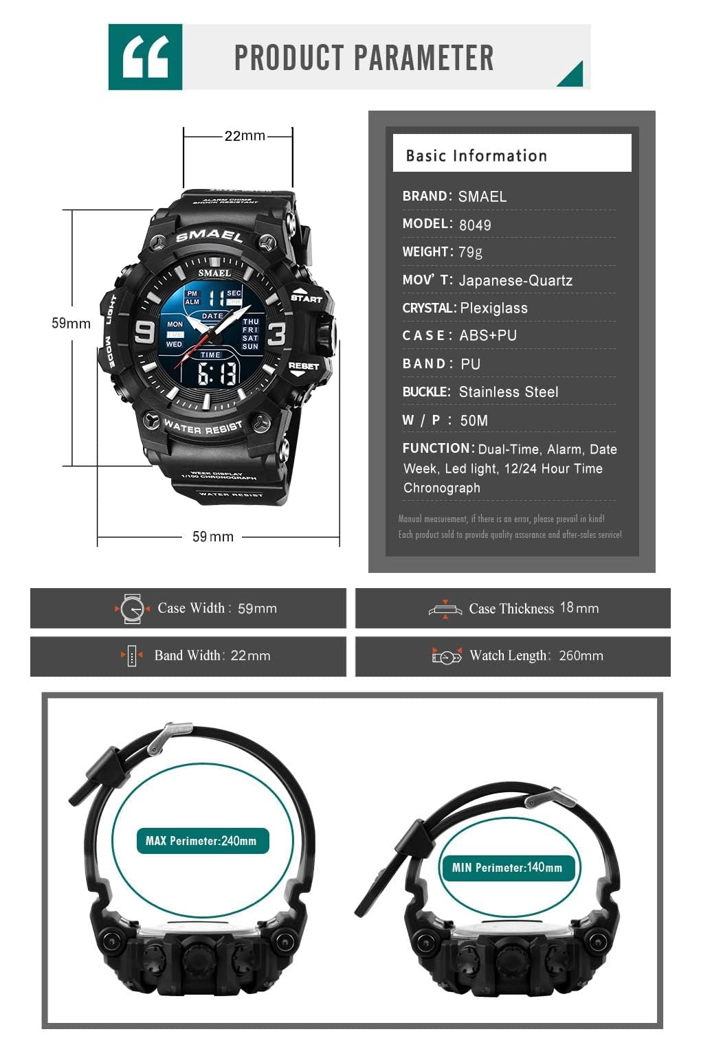 Foto 6 pulgar | Venta Internacional - Reloj Gosasa S-shock, Alarma Led Impermeable Para Deportes Militares
