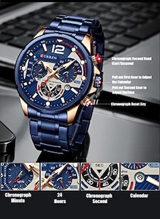 Foto 6 | Venta Internacional - Reloj Matkasur Para Hombre, Para Citas, Deportes, Resistente Al Agua, 30 M A 50 M