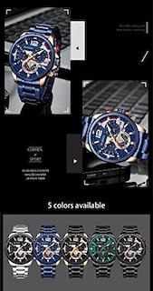 Foto 7 | Venta Internacional - Reloj Matkasur Para Hombre, Para Citas, Deportes, Resistente Al Agua, 30 M A 50 M