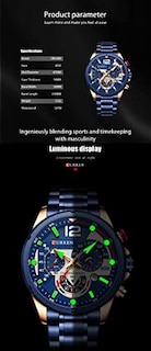 Foto 8 | Venta Internacional - Reloj Matkasur Para Hombre, Para Citas, Deportes, Resistente Al Agua, 30 M A 50 M