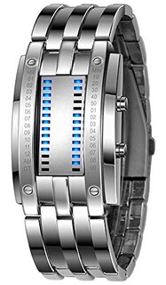 Foto 1 | Venta Internacional - Reloj Gosasa Binary Matrix Blue Led Digital De Acero Inoxidable