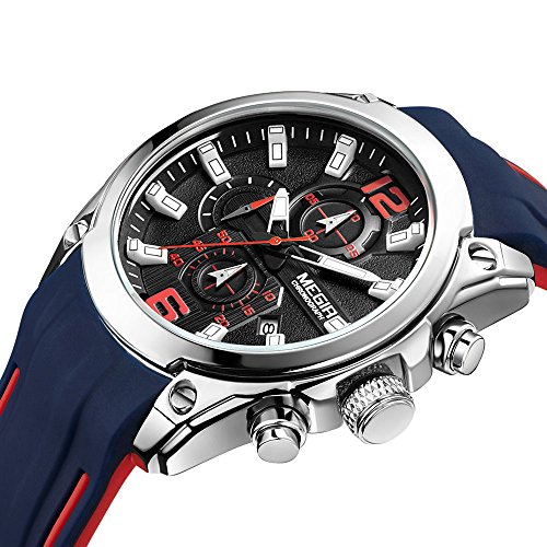Foto 3 pulgar | Venta Internacional - Reloj Megir Military Sport Quartz Para Hombre Con Cronógrafo