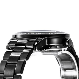 Foto 3 | Venta Internacional - Reloj Burytony Causal Black Steel Skeleton Automatic Para Hombre