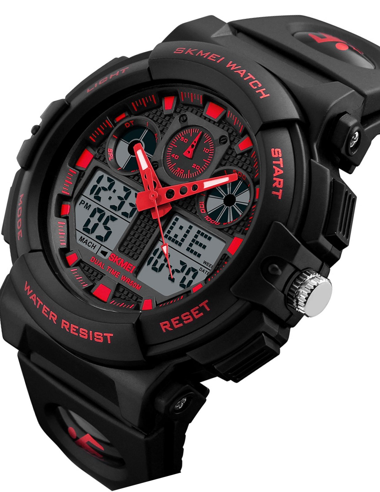 Foto 4 pulgar | Venta Internacional - Reloj Skmei Para Hombre, Led Negro Y Rojo, Impermeable, Deportivo, Militar