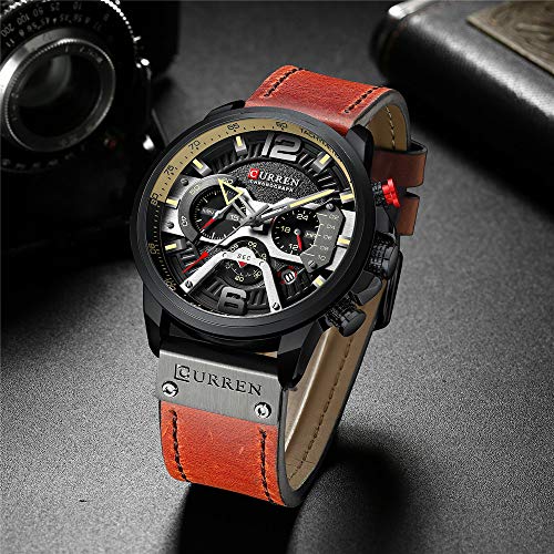 Foto 7 pulgar | Venta Internacional - Reloj Curren 8271 Calendario Analógico De Cuarzo Para Hombre Con Piel