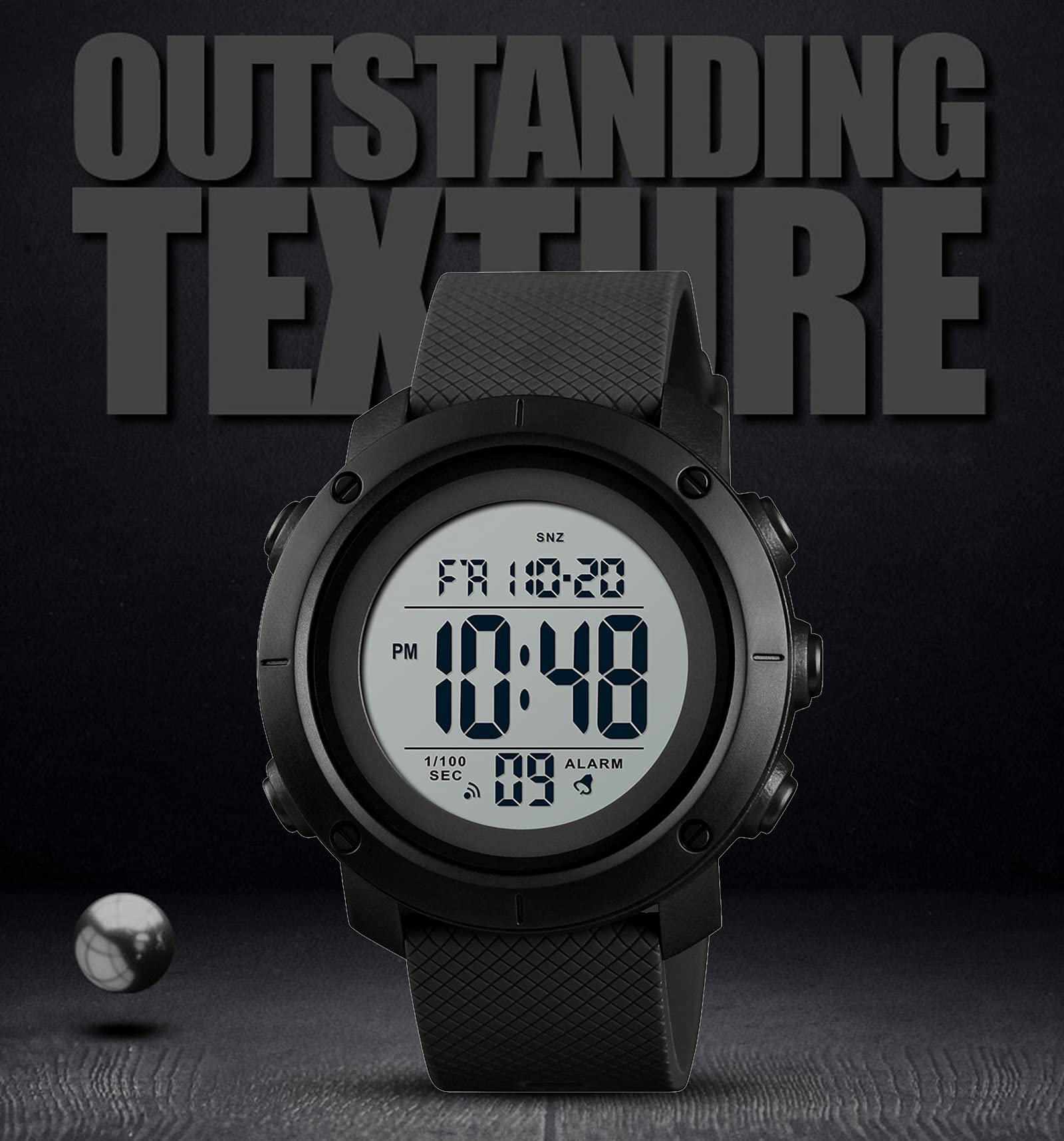 Foto 6 pulgar | Venta Internacional - Reloj Deportivo Findtime Digital Para Hombre, 5 Atm, Resistente Al Agua Con Alarma