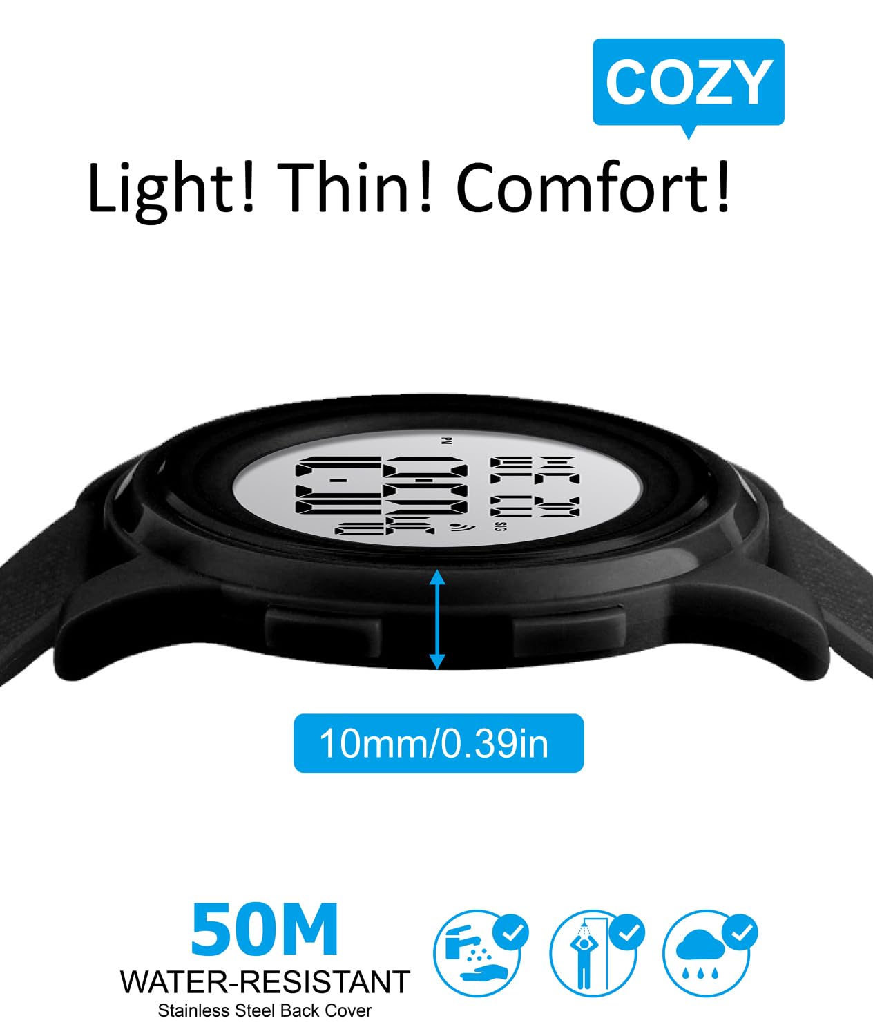 Foto 4 pulgar | Venta Internacional - Reloj Digital Sne Ultrafino E Impermeable Para Hombre 1206