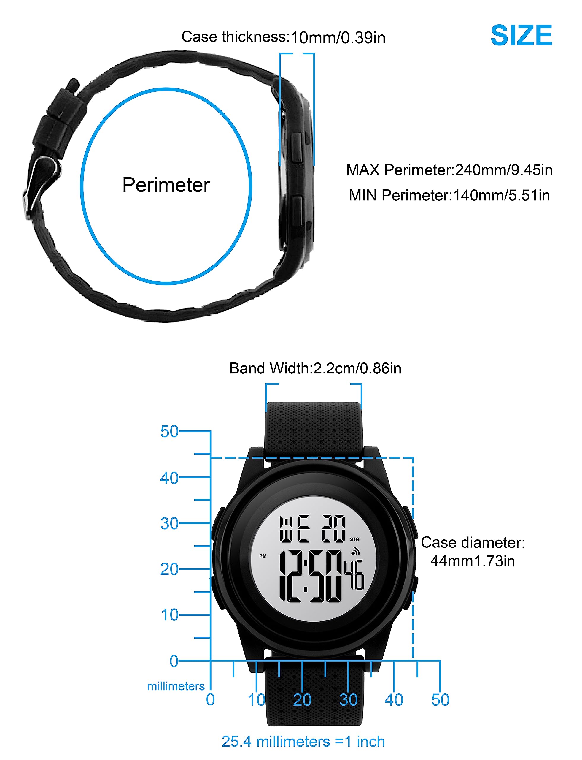 Foto 6 pulgar | Venta Internacional - Reloj Digital Sne Ultrafino E Impermeable Para Hombre 1206