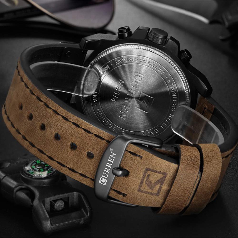 Foto 6 pulgar | Venta Internacional - Reloj Curren Brown Chronograph, Tendencia De Moda Para Hombre