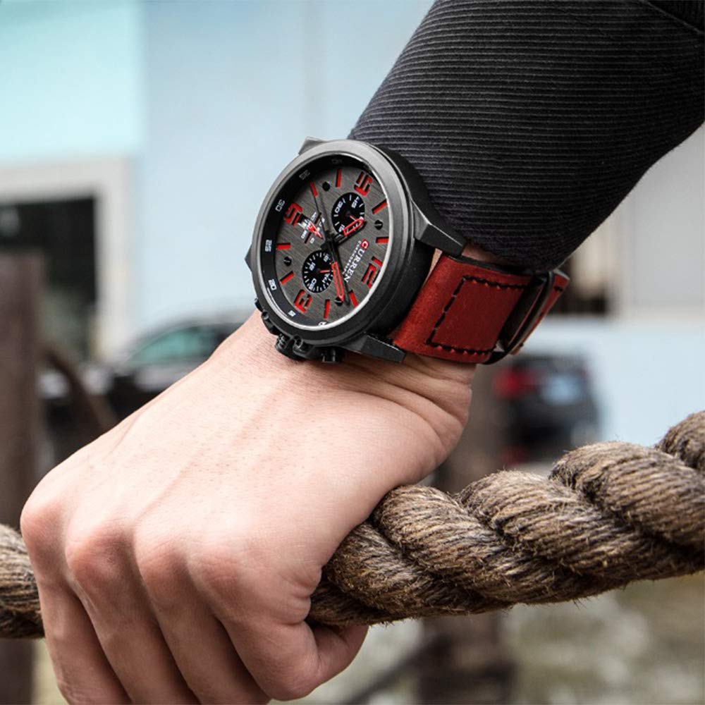 Foto 7 pulgar | Venta Internacional - Reloj Curren, Cronógrafo Negro, Tendencia De Moda Para Hombre