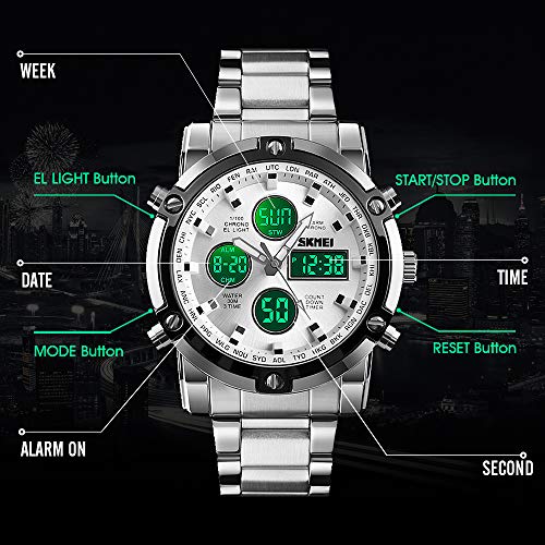 Foto 7 | Venta Internacional - Reloj Skmei Para Hombre, Impermeable, Militar, Analógico Y Digital