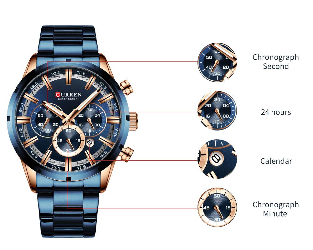 Foto 3 pulgar | Venta Internacional - Reloj Curren Sport Quartz Chronograph Para Hombre