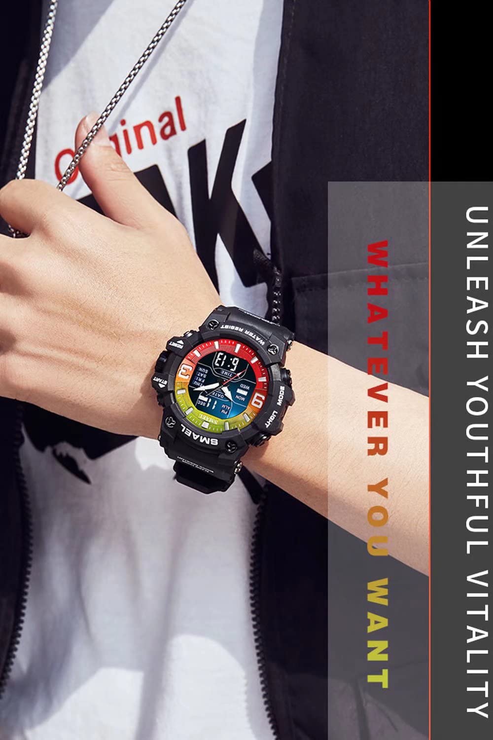 Foto 4 pulgar | Venta Internacional - Reloj Smael Con Alarma Led De Fecha, Impermeable, Militar, Para Hombre