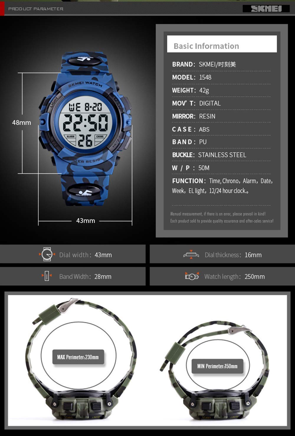 Foto 6 pulgar | Venta Internacional - Reloj Digital Para Niños Gosasa, Multifuncional, Impermeable, Led