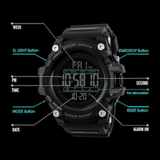 Foto 7 | Venta Internacional - Reloj Deportivo Digital Impermeable Watch Xfcs Para Hombre, Rojo