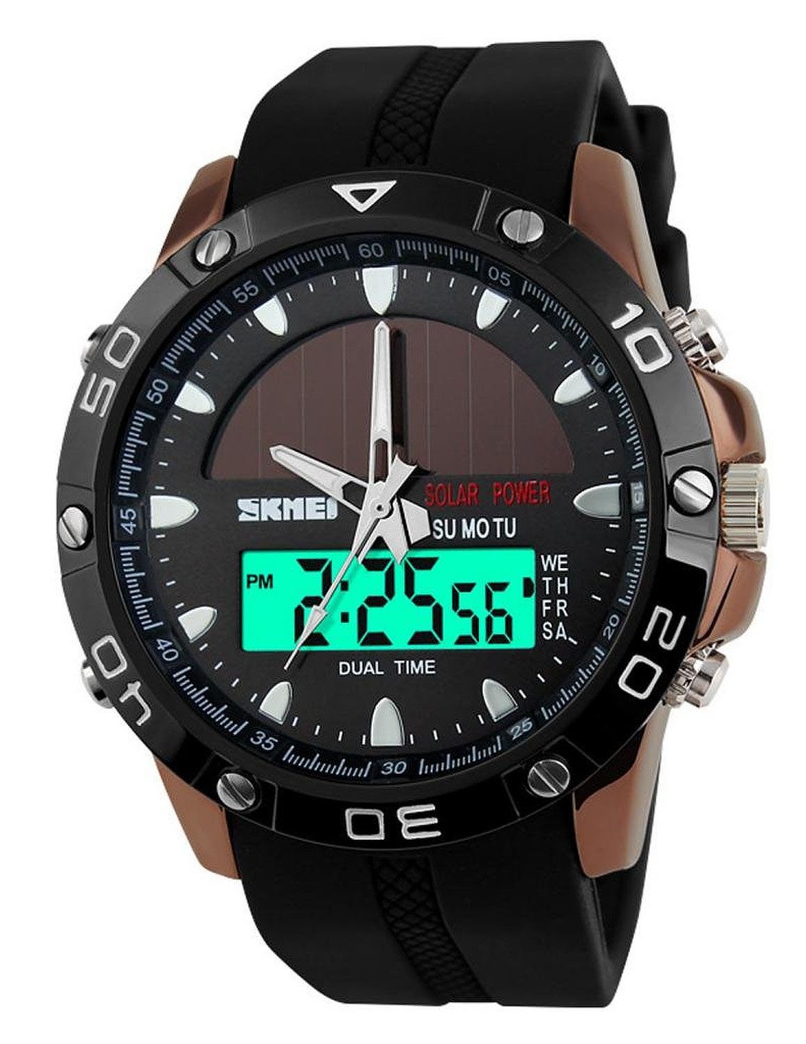 Venta Internacional - Reloj De Pulsera Carlien Solar Power Military Dual Time Para Hombre