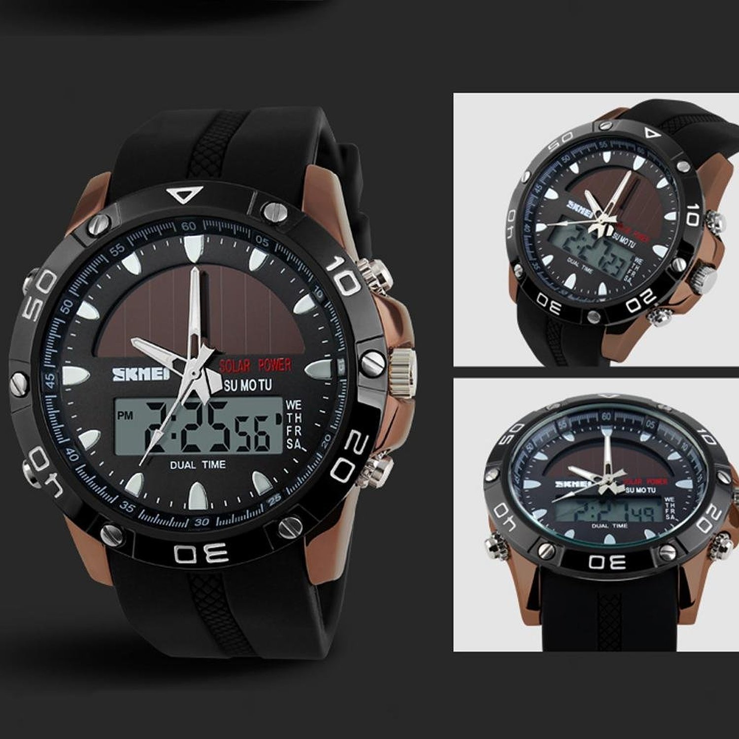 Foto 5 | Venta Internacional - Reloj De Pulsera Carlien Solar Power Military Dual Time Para Hombre