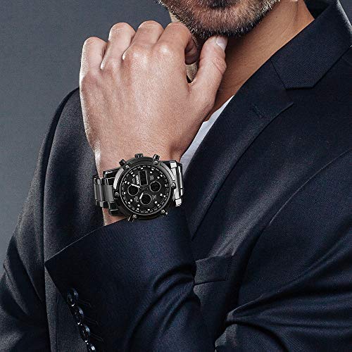 Foto 7 pulgar | Venta Internacional - Reloj Deportivo Tonnier Analógico Digital Led De Doble Hora Para Hombre, Plateado