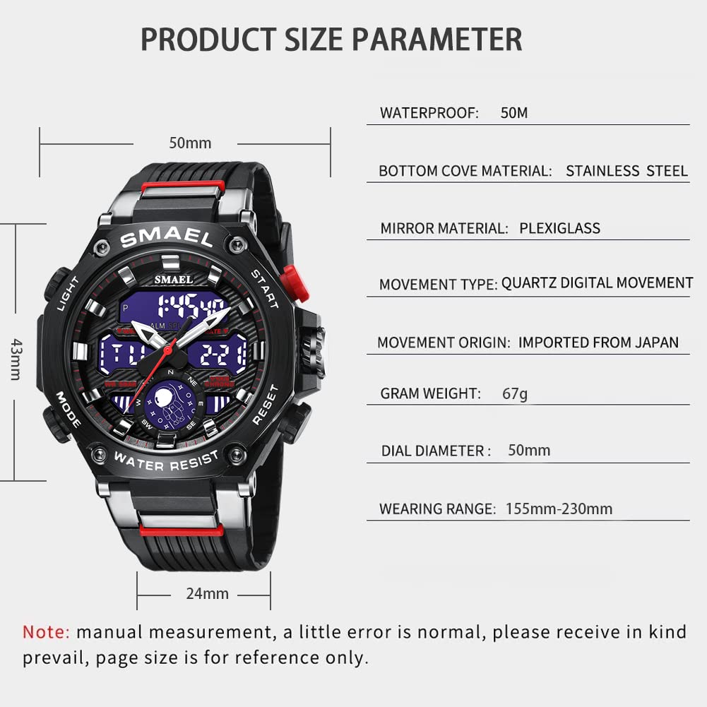 Foto 7 pulgar | Venta Internacional - Reloj Deportivo Smael 8069 Led Impermeable Para Hombre