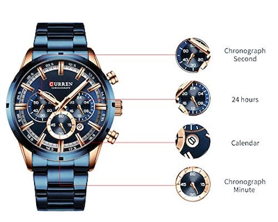 Foto 6 | Venta Internacional - Reloj Matkasur Para Hombre, Para Citas, Deportes, Resistente Al Agua, 30 M A 50 M
