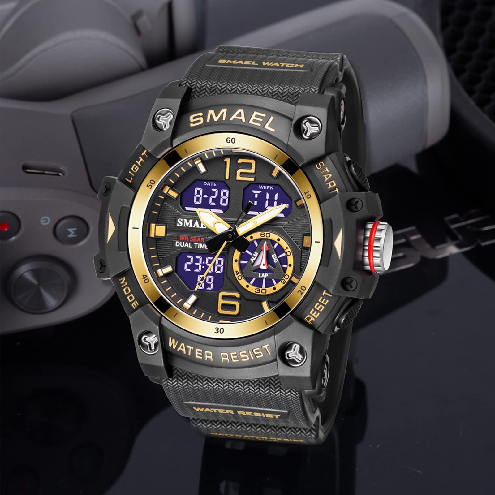 Foto 3 pulgar | Venta Internacional - Reloj Deportivo Smael 8007 De Cuarzo Digital Con Doble Movimiento Para Hombre