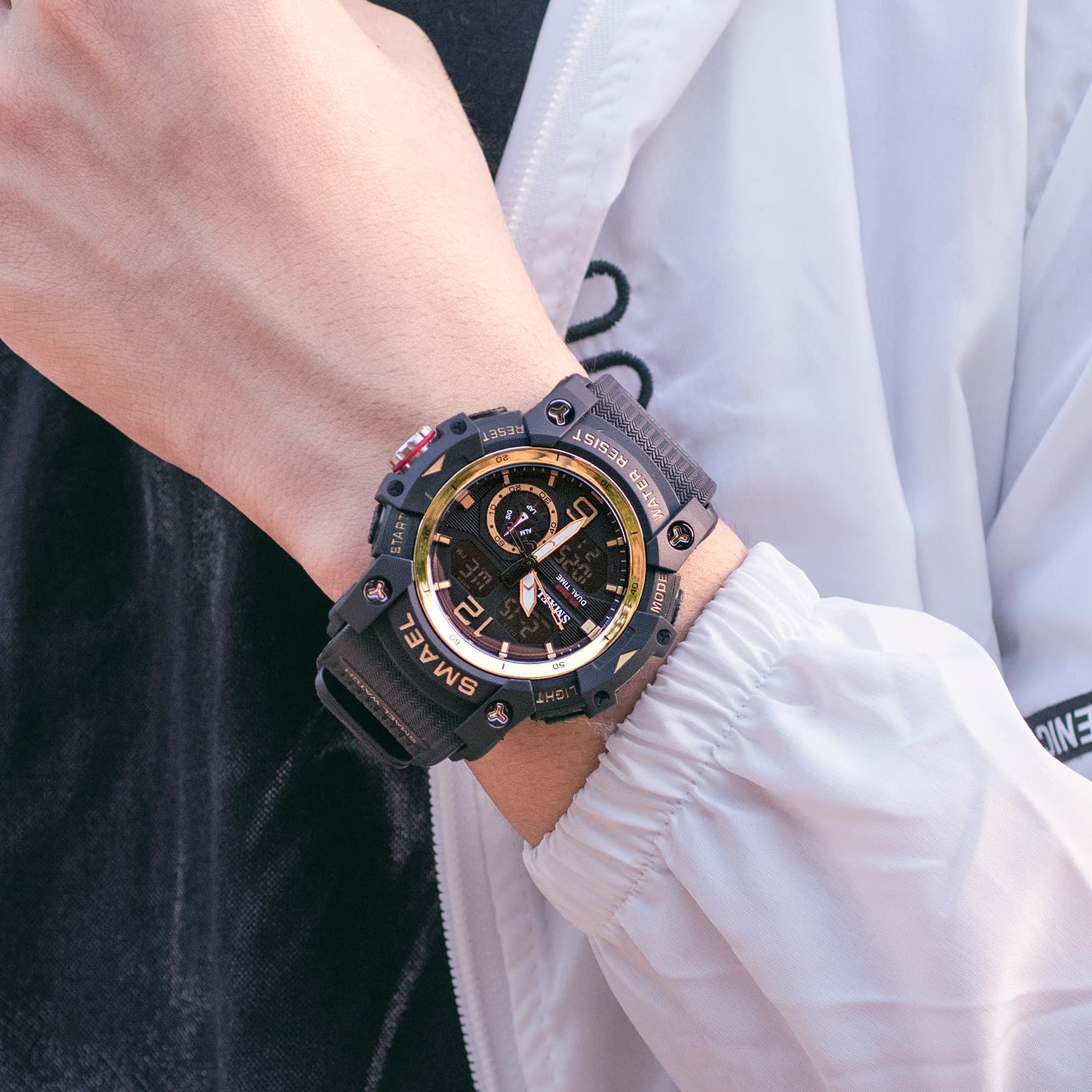 Foto 4 pulgar | Venta Internacional - Reloj Deportivo Smael 8007 De Cuarzo Digital Con Doble Movimiento Para Hombre