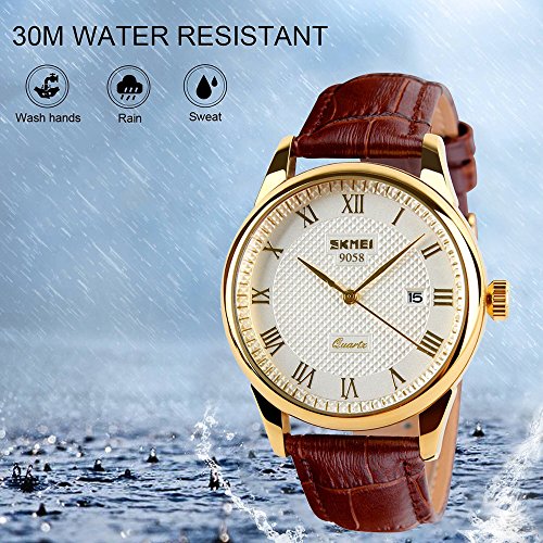Foto 7 pulgar | Venta Internacional - Reloj Skmei Business Con Correa De Cuero De Cuarzo Para Hombre De Negocios, Impermeable