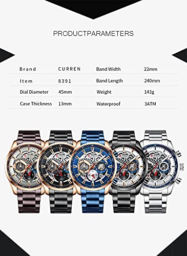 Foto 8 pulgar | Venta Internacional - Reloj Fanmis Con Cronógrafo De Negocios De Lujo Para Hombre, Vestido Con Diseño De Agua